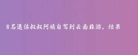 8名退休叔叔阿姨自驾到云南旅游，结果走错了路线，遇到有人办婚宴