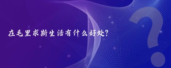 在毛里求斯生活有什么好处?