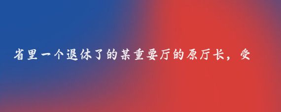 省里一个退休了的某重要厅的原厅长，受朋友之约到县里了,朋友私人接待